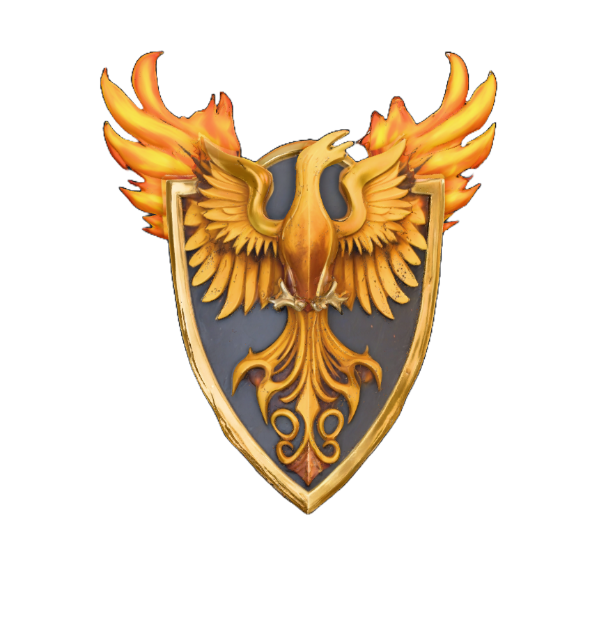 מגן זהב עם עיטור ראשי נשר וכנפיים - סמל ההגנה והבנייה מחדש