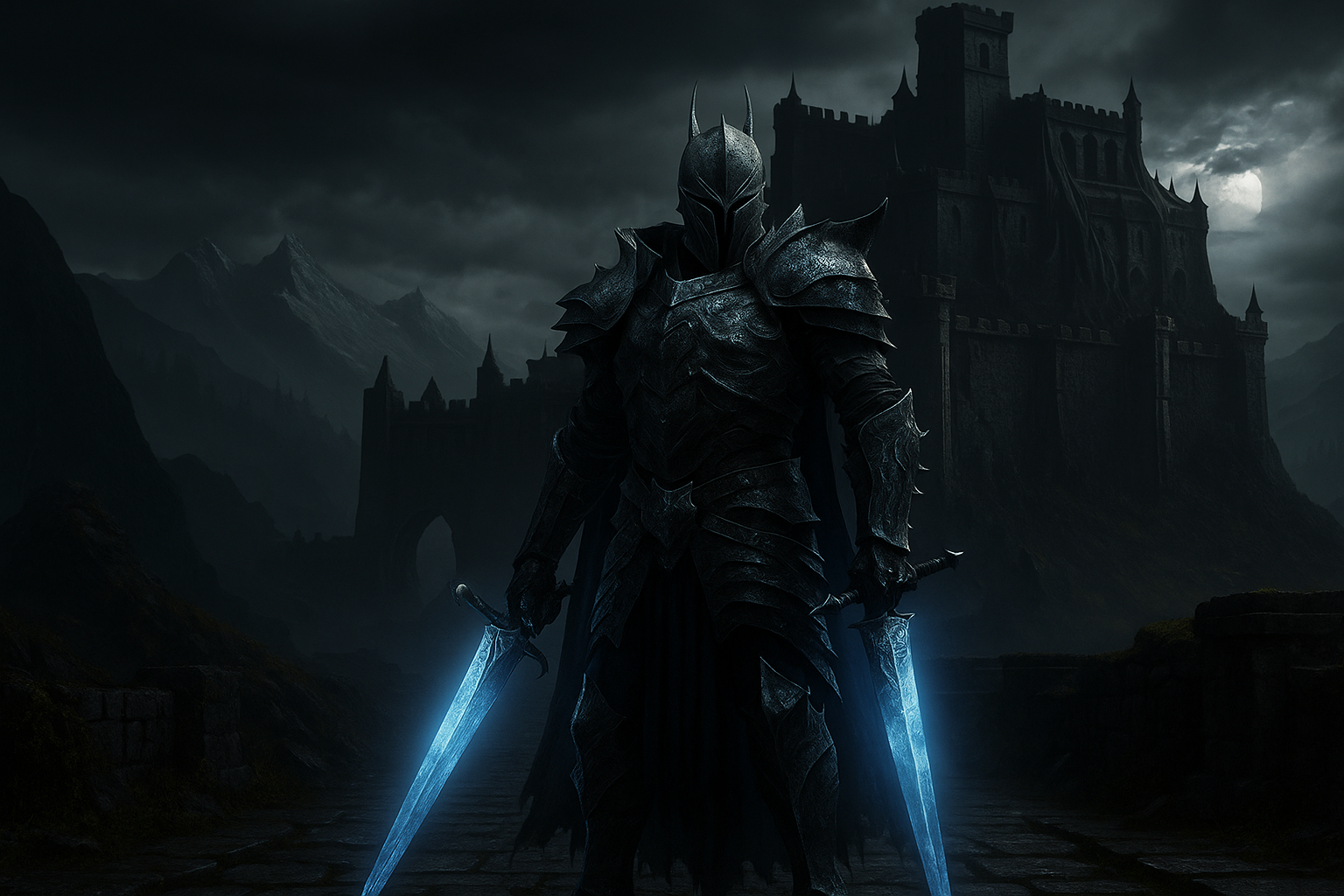 מבצר אבן מפואר בתהליך בנייה: חומות גבוהות, מגדלי שמירה וחצרות פנימיות עם פועלים ובנאים עובדים על החיזוק